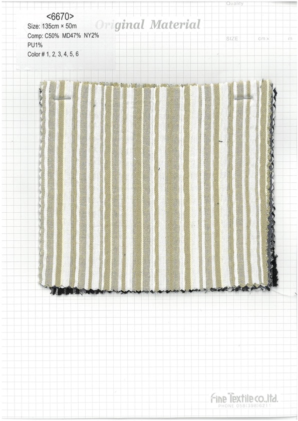 6670 Steckstreifen[Textilgewebe] Feines Textil