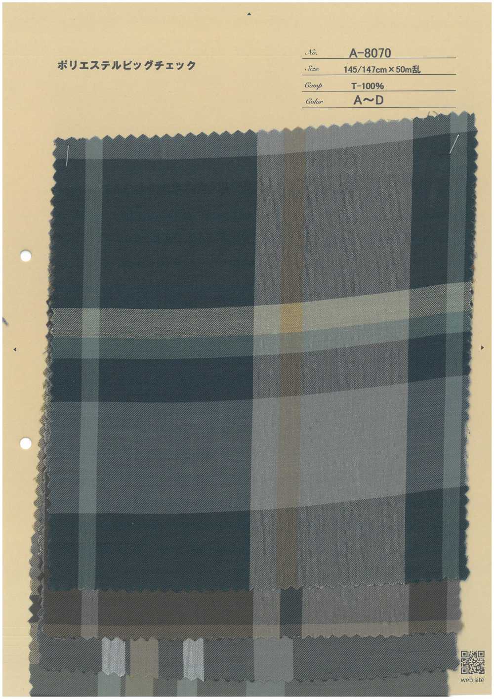 A-8070 Polyester-Twill Big Check[Textilgewebe] ARINOBE CO., LTD.