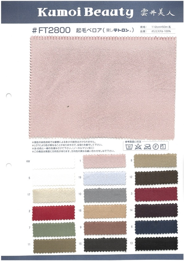 FT2800 Flauschiger Velours[Textilgewebe] Kumoi Beauty (Chubu Velveteen Cord)