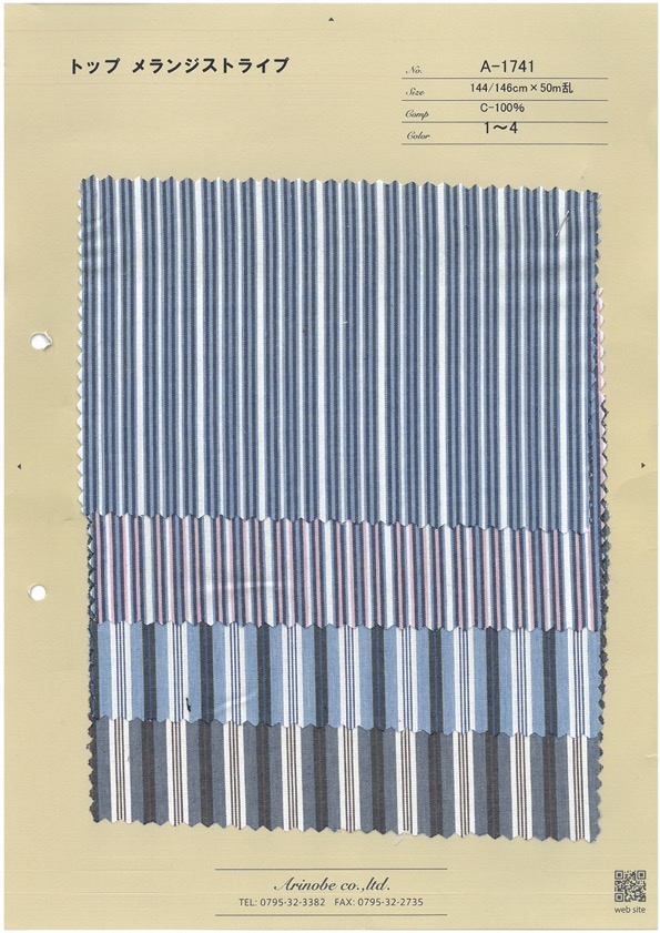 A-1741 Melange-Streifen Oben[Textilgewebe] ARINOBE CO., LTD.
