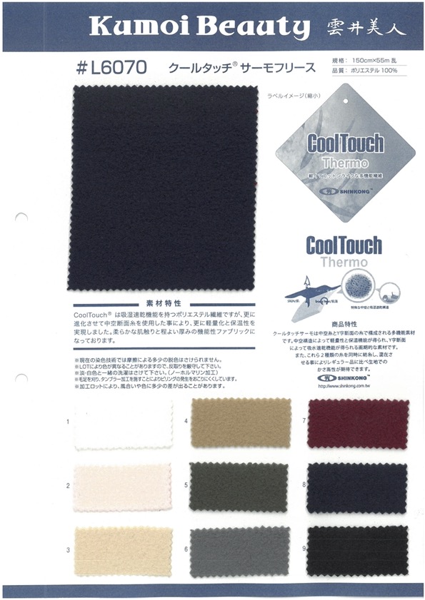 L6070 Fleece THERMO-FLEECE[Textilgewebe] Kumoi Beauty (Chubu Velveteen Cord)