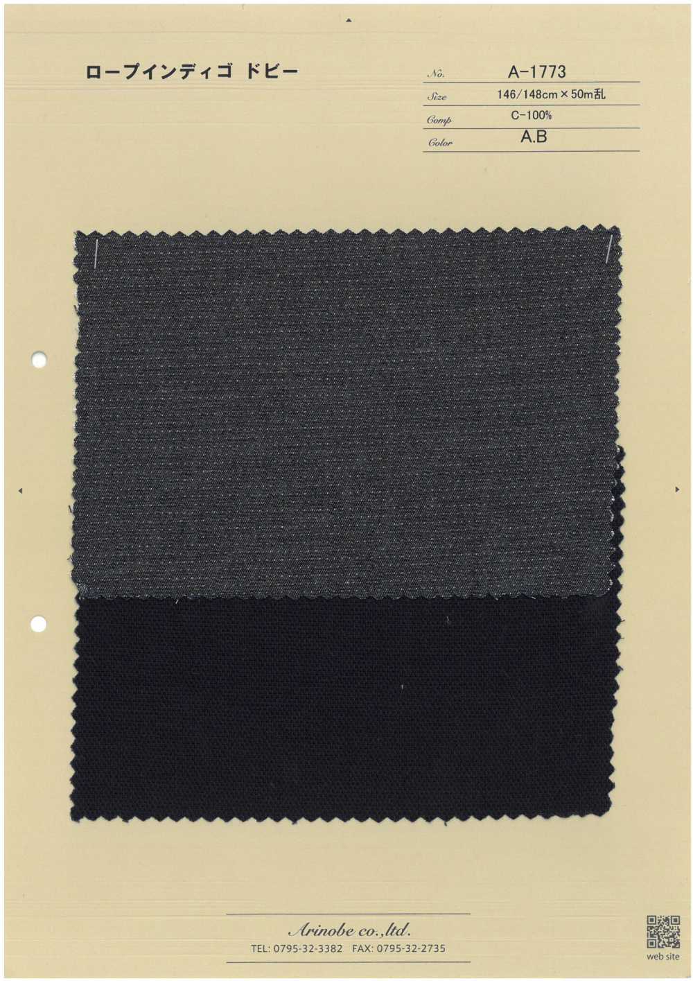 A-1773 Rope Indigo Dobby[Textilgewebe] ARINOBE CO., LTD.