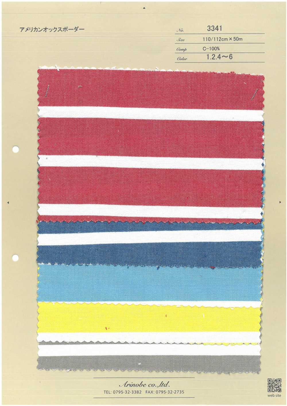 3341 Amerikanische Oxford-Horizontalstreifen[Textilgewebe] ARINOBE CO., LTD.