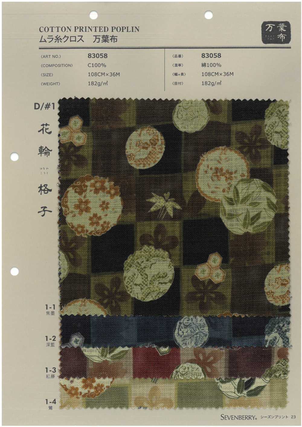 83058 Ungleichmäßiges Fadentuch Manyofu-Girlandengitter[Textilgewebe] VANCET
