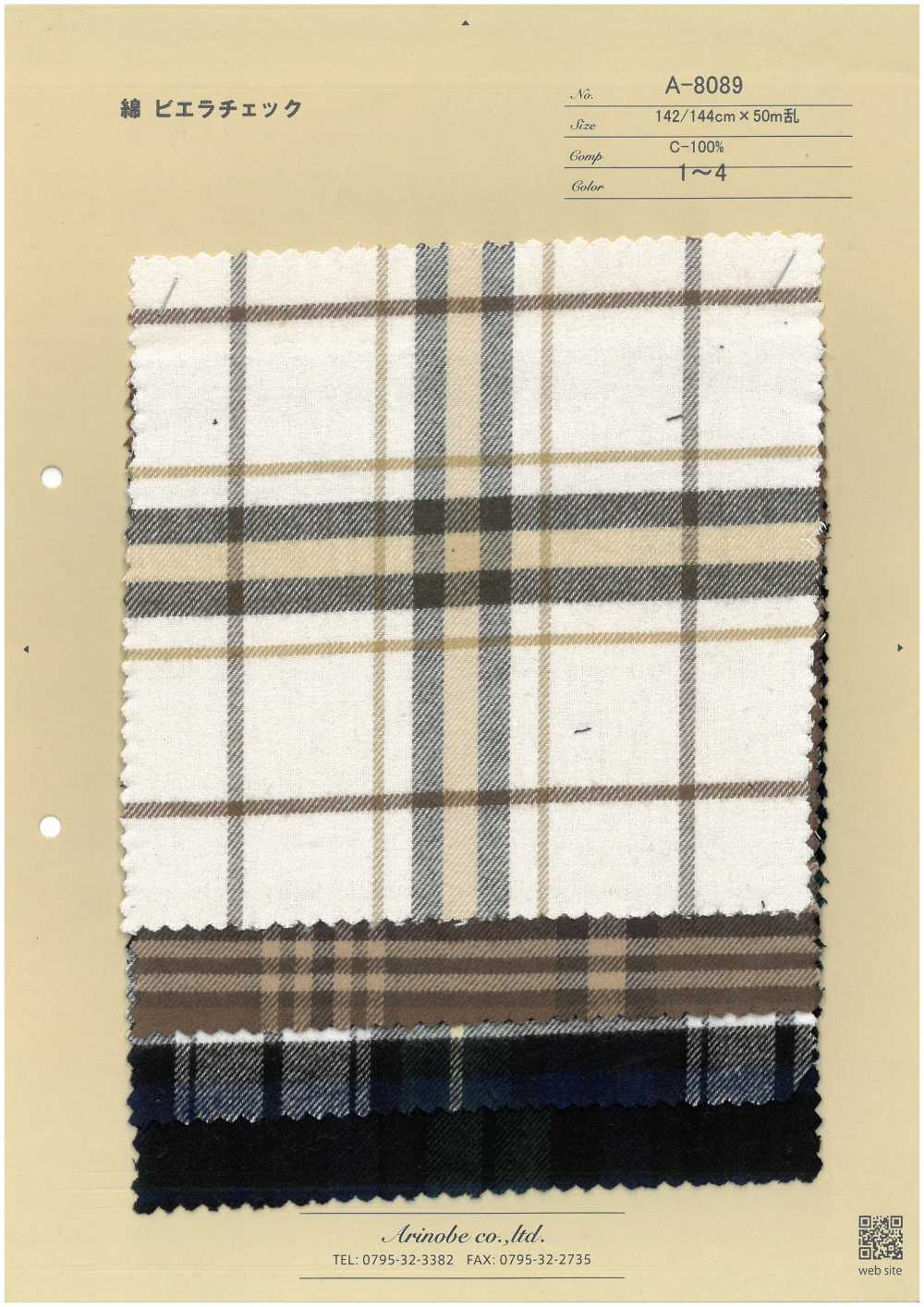 A-8089 Viyella-Karo Aus Baumwolle[Textilgewebe] ARINOBE CO., LTD.