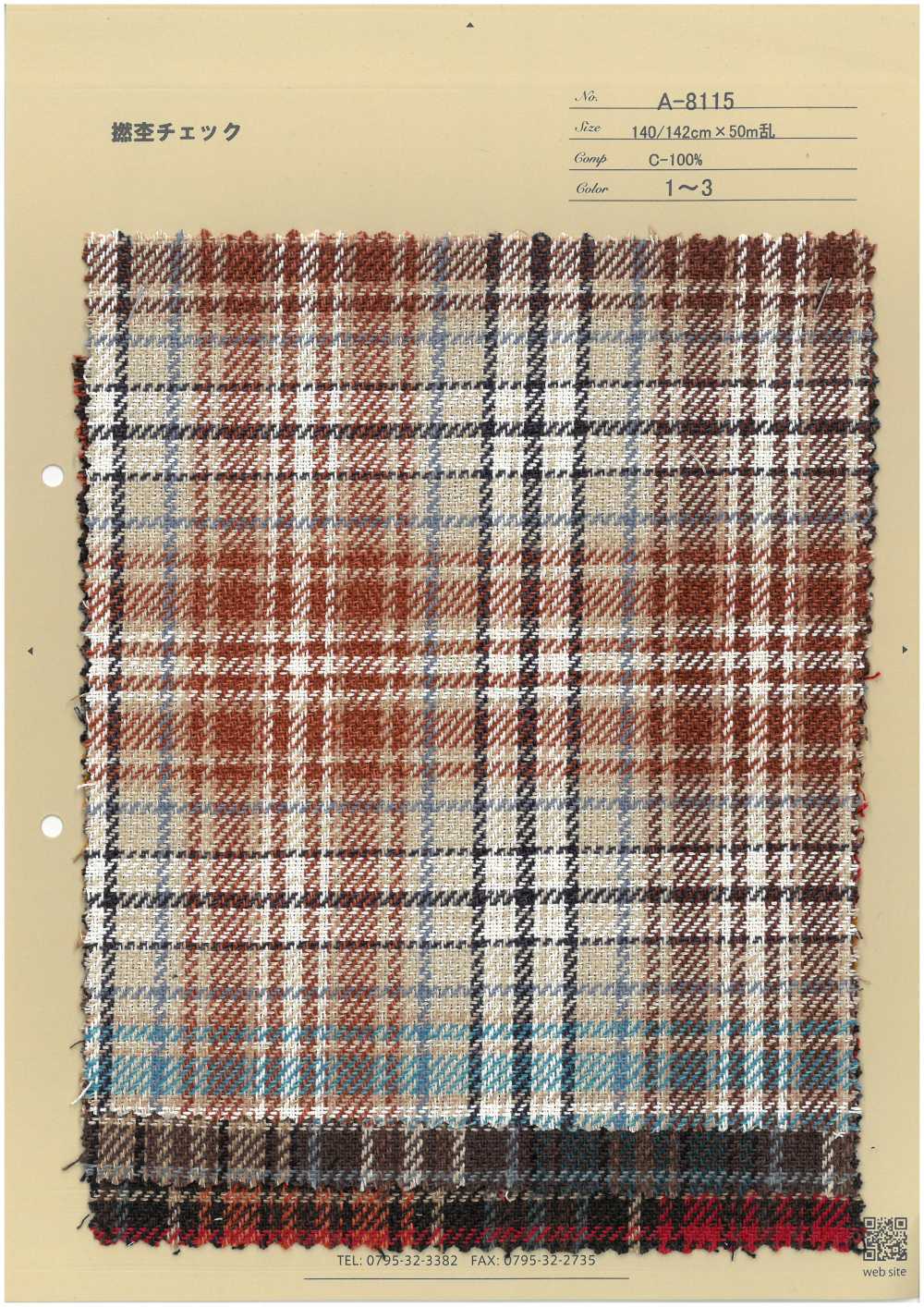 A-8115 Twisted Heather Check[Textilgewebe] ARINOBE CO., LTD.