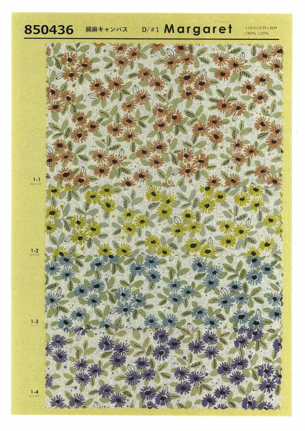 850436 Leinen Leinen Leinwand Marguerite[Textilgewebe] VANCET