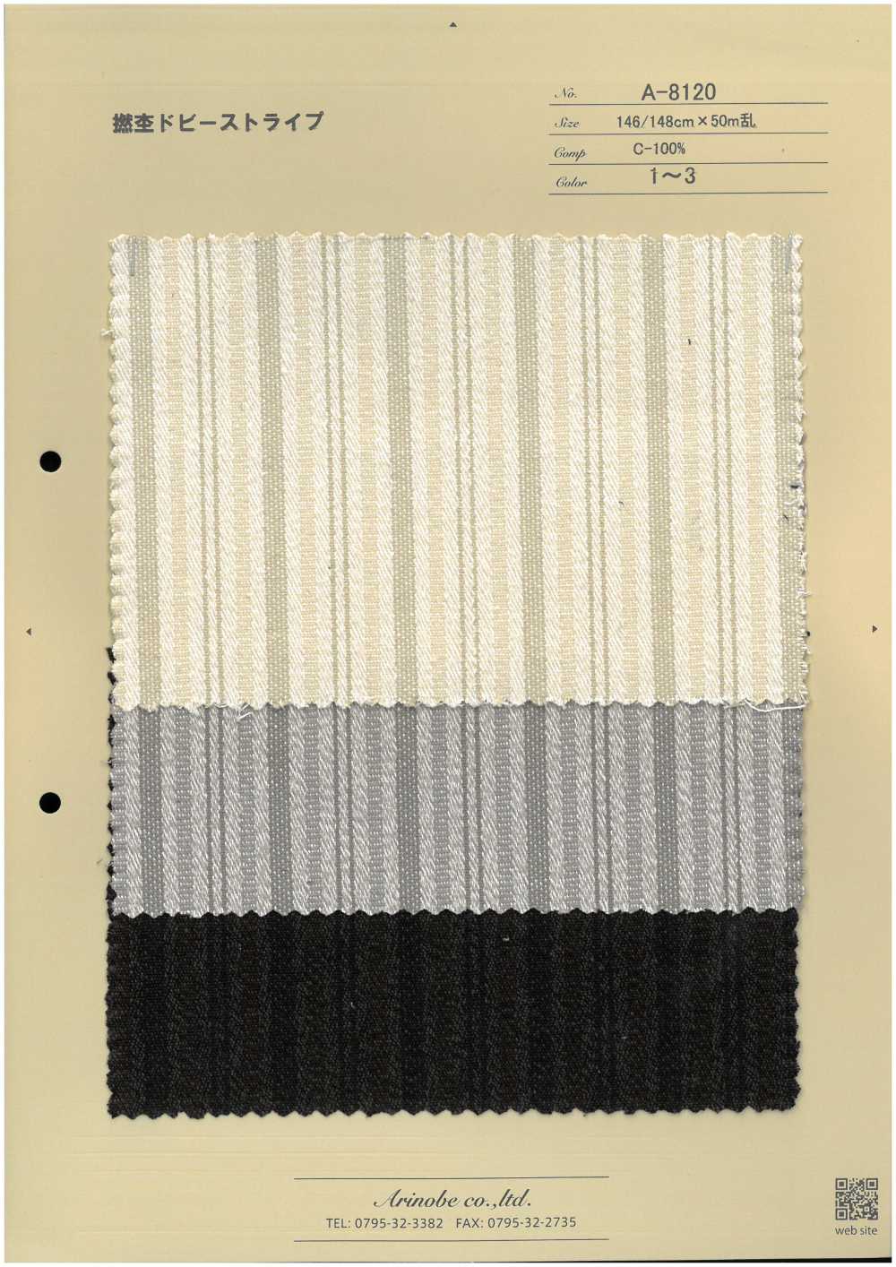 A-8120 Twisted Heather Dobby Stripe[Textilgewebe] ARINOBE CO., LTD.