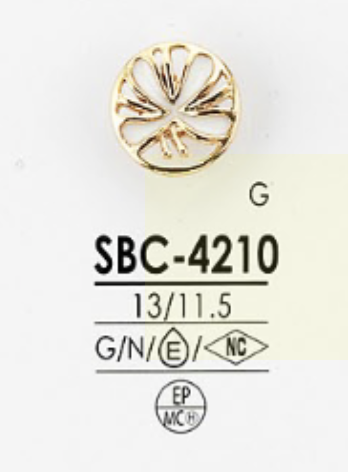 SBC4210 Halbrunder Knopf Aus Epoxidharz/hochwertigem Metall[Taste] IRIS