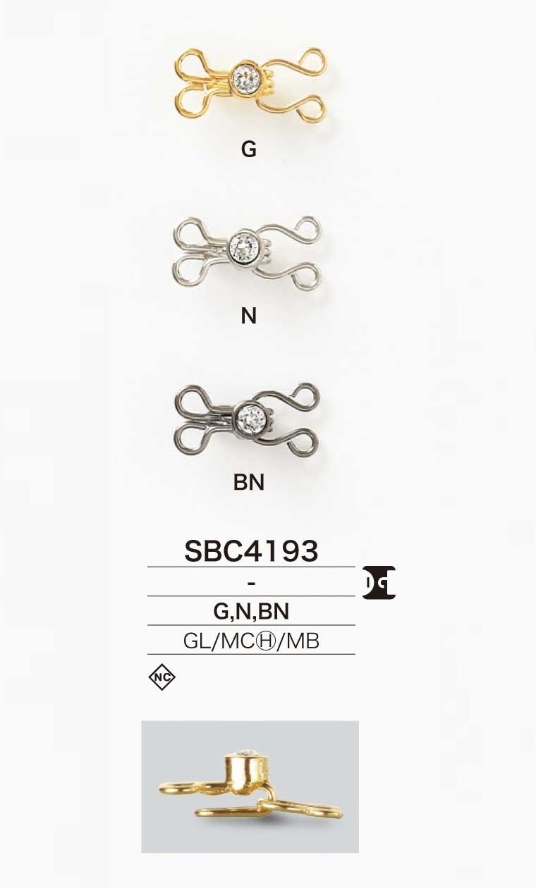 SBC4193 Karabinerhaken Aus Glas/hohem Guss/Messing[Haken] IRIS