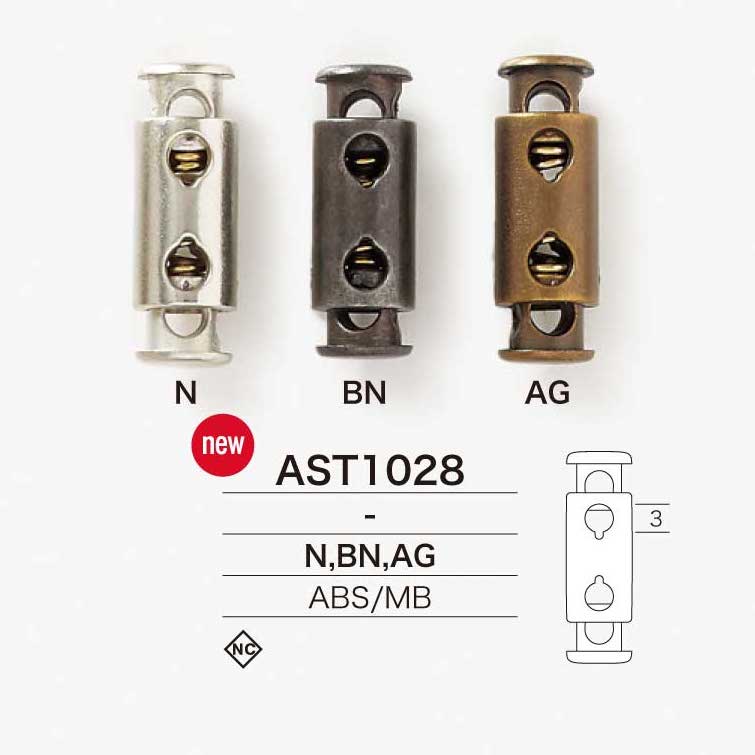 AST1028 Kordelstopper Aus ABS-Harz/Messing[Schnallen Und Ring] IRIS