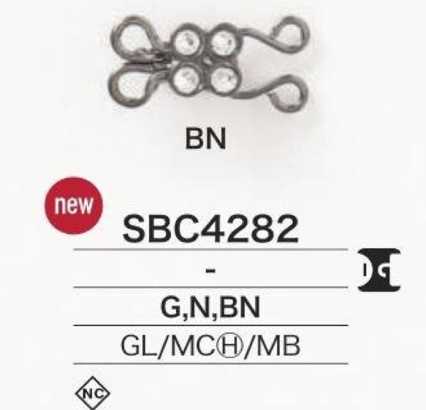 SBC4282 Hoher Haken Aus Metall/Messing Mit Glasdekor IRIS