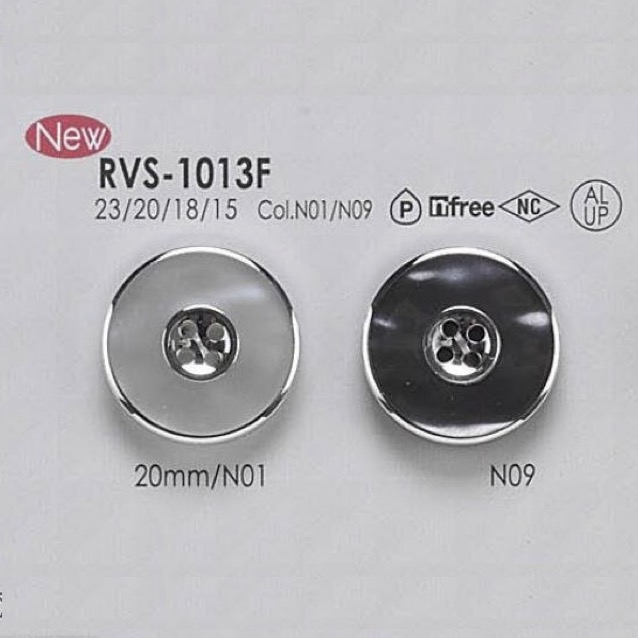 RVS1013F 4-Loch-Knopf Aus Aluminium/Polyesterharz[Taste] IRIS