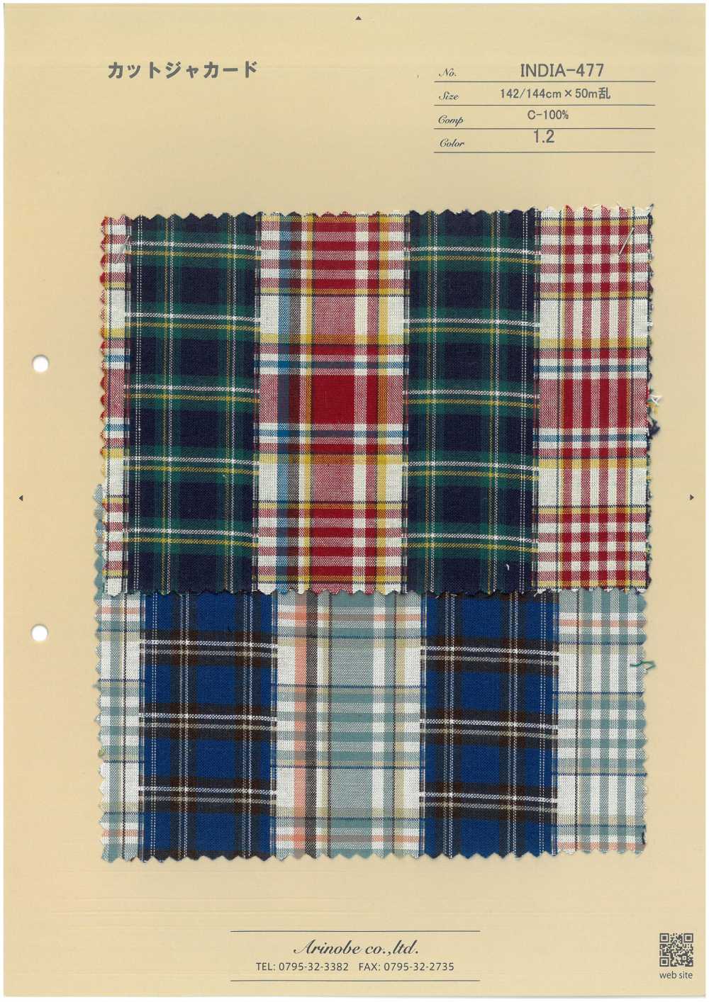 INDIA-477 Geschnittener Jacquard[Textilgewebe] ARINOBE CO., LTD.