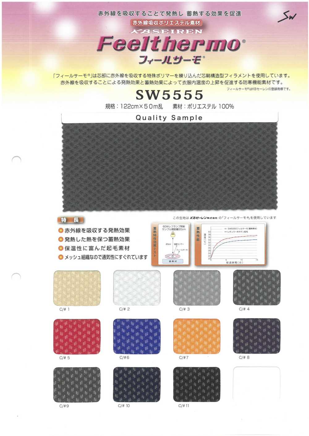 SW5555 Fühlen Sie Sich Thermofranzösisches Fuzzy-Mesh[Textilgewebe] Sanwa Fasern