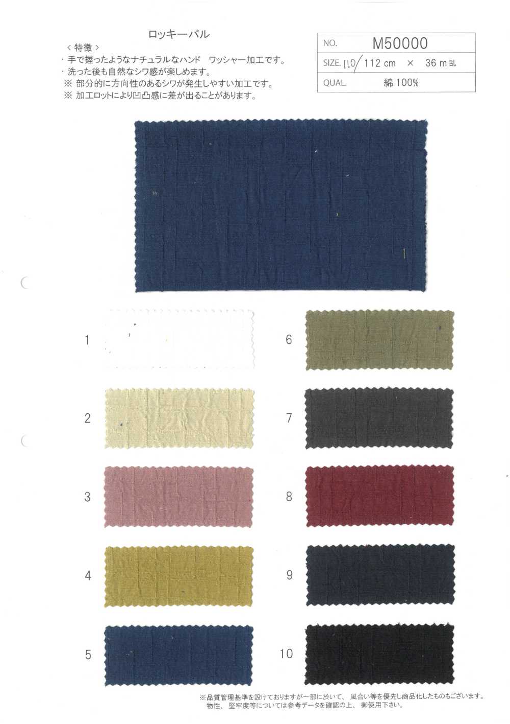 M50000 Verarbeitung Von Baumwoll-Dobby-Catch-Washern[Textilgewebe] Morigiku