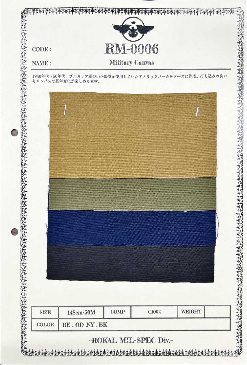 RM-0006 Militärische Leinwand[Textilgewebe] Lokal