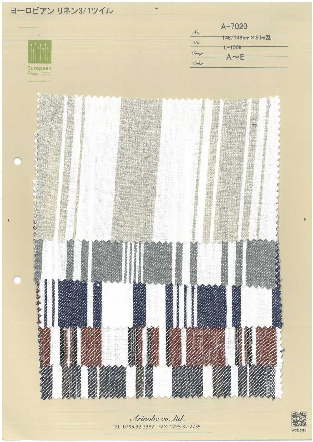 A-7020 Europäischer Leinen 3/1 Twill[Textilgewebe] ARINOBE CO., LTD.