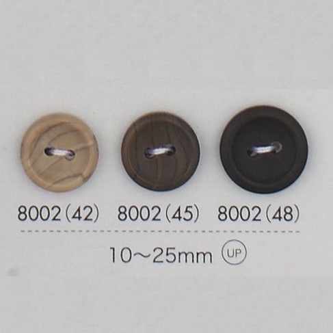 8002 Zweilochknopf Mit Polyesterharzrand[Taste]