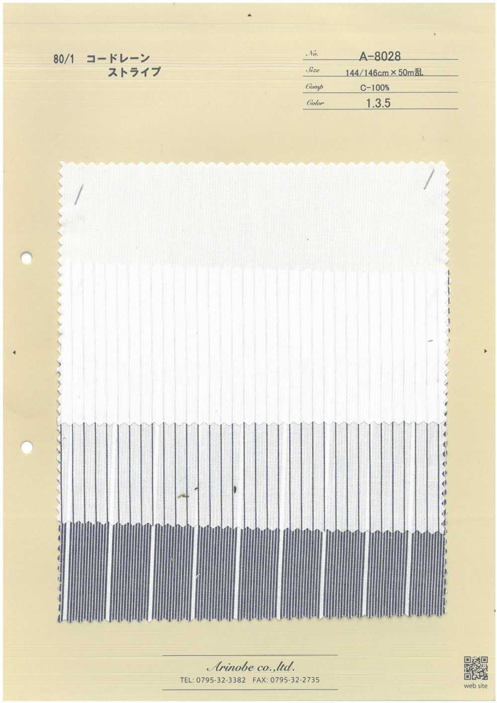 A-8028 80 Basis Cordlane Streifen[Textilgewebe] ARINOBE CO., LTD.