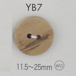 YB7 Naturholzknopf Mit 2 Löchern[Taste] DAIYA BUTTON