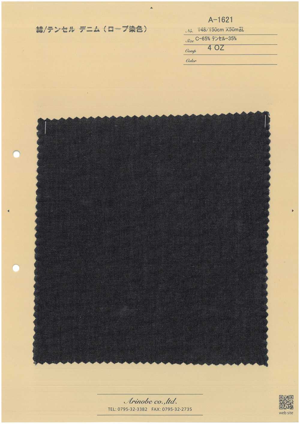 A-1621 Baumwolle/Tencel-Denim (Seilgefärbt)[Textilgewebe] ARINOBE