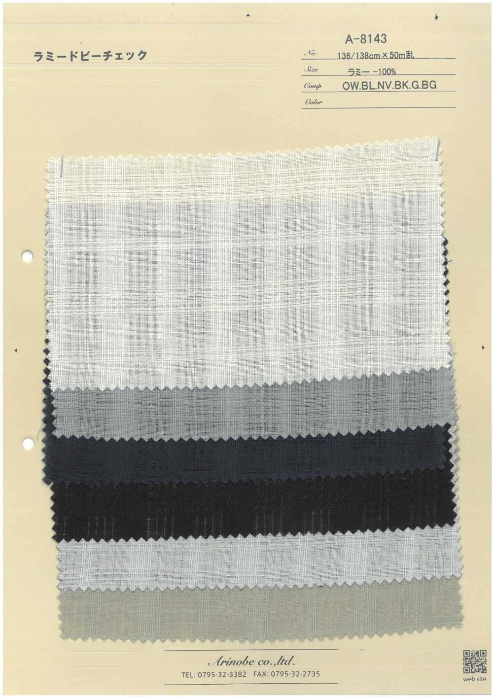 A-8143 Ramie Dobby-Karo[Textilgewebe] ARINOBE