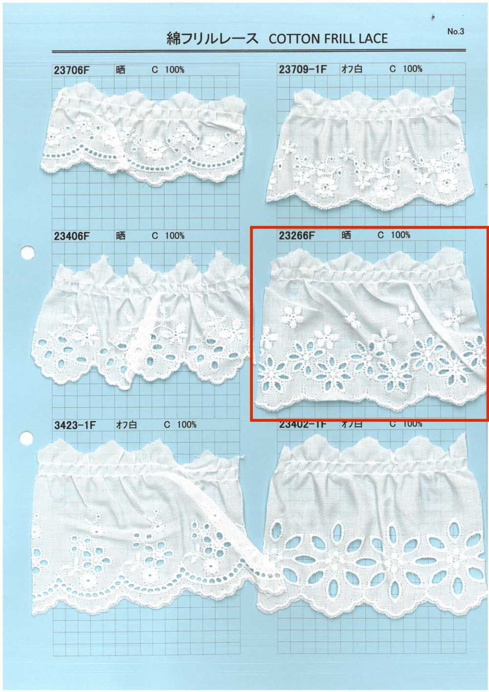 23266F Rüschenspitze Aus Baumwolle[Spitze] Kyowa Lace