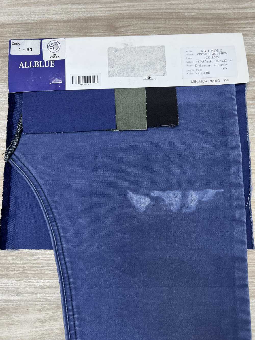 AB-FMOLE 12oz Vintage Denim[Textilgewebe] ALL BLUE