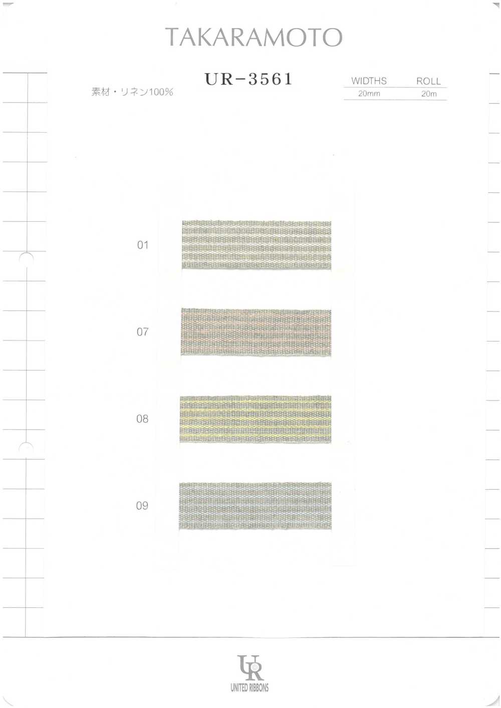 UR-3561-SAMPLE UR-3561 Musterkarte UNITED RIBBONS