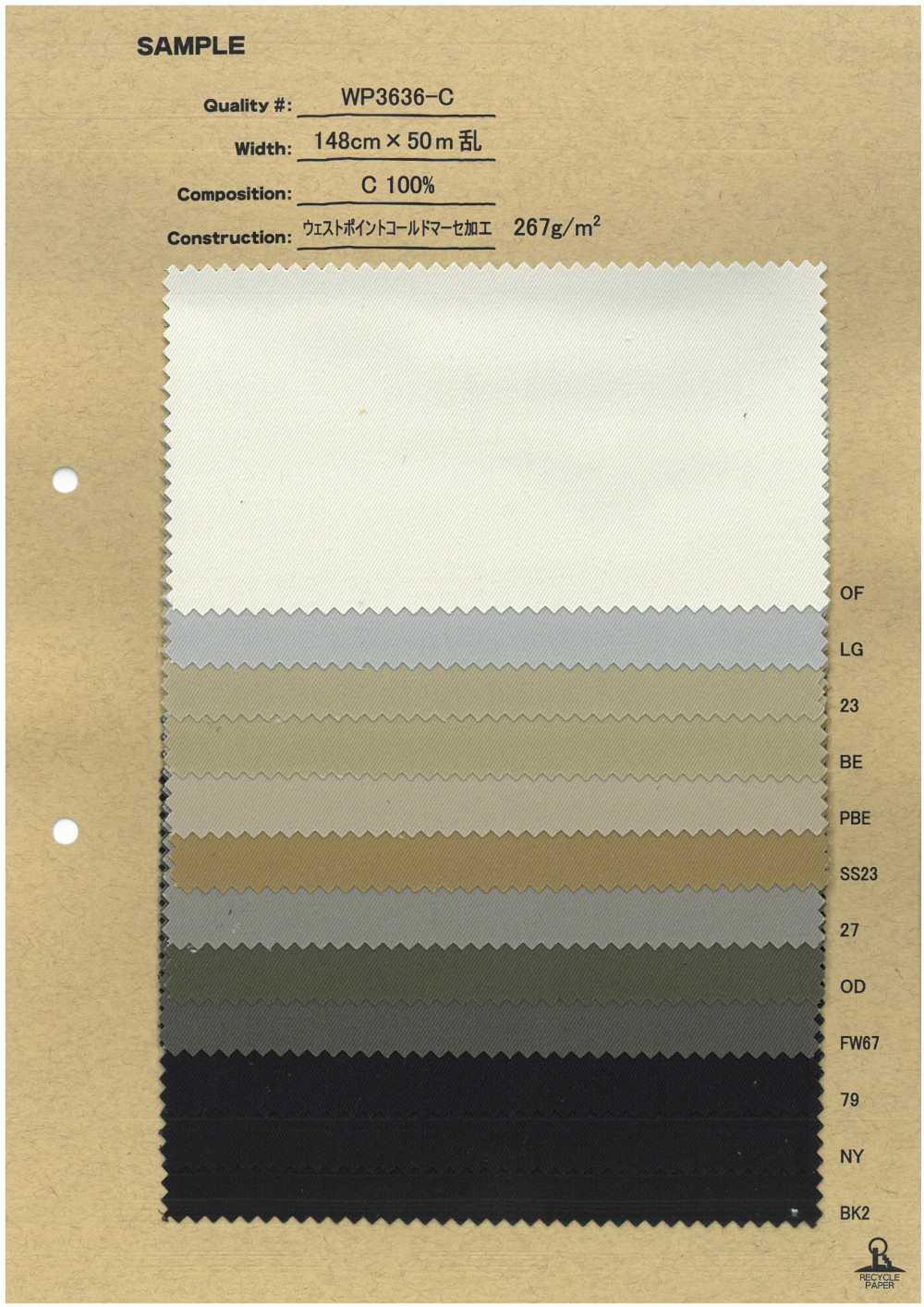 WP3636-C West Point Corduroy Domer Verarbeitung[Textilgewebe] Kein Name
