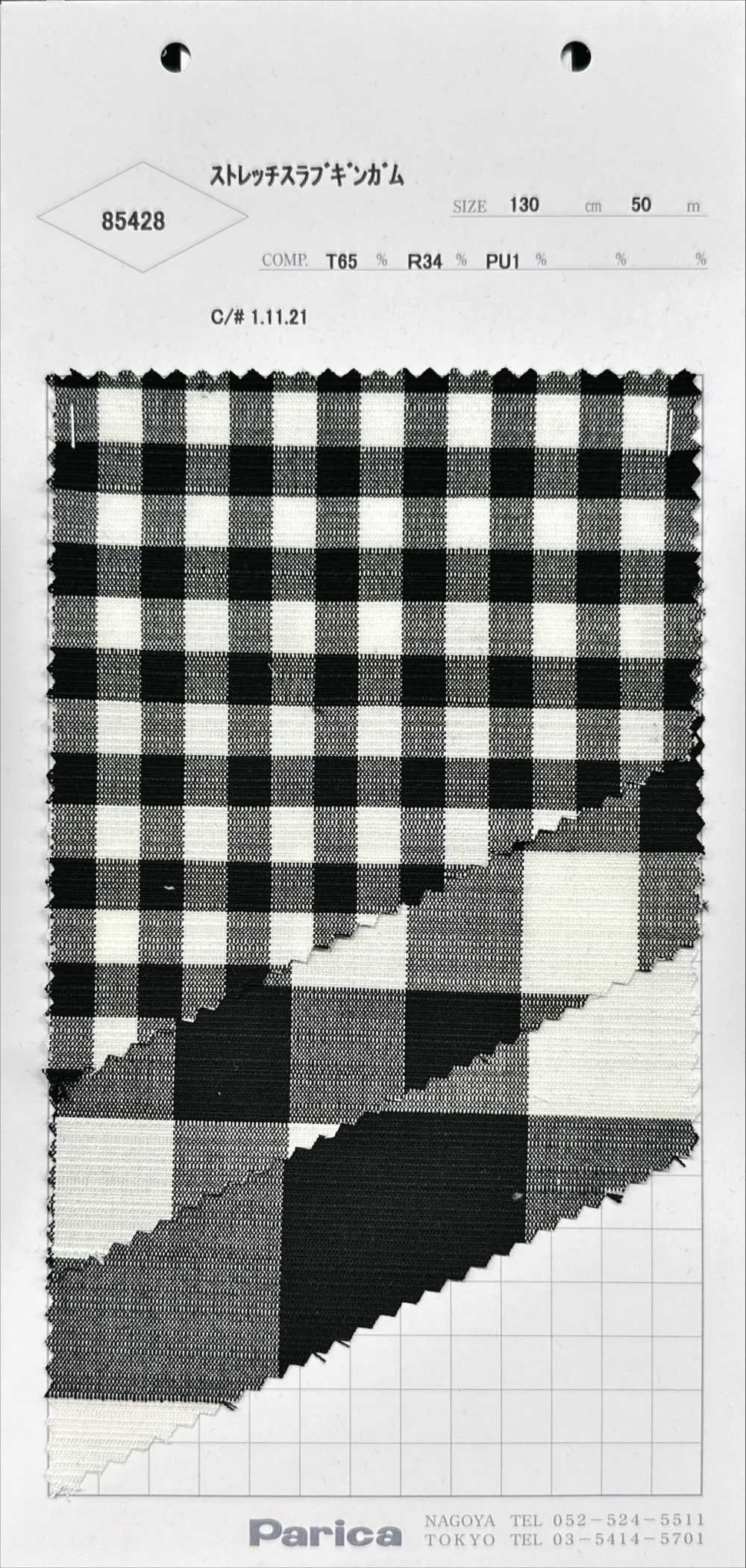 85428 Stretch-Slub-Gingham[Textilgewebe] Parika
