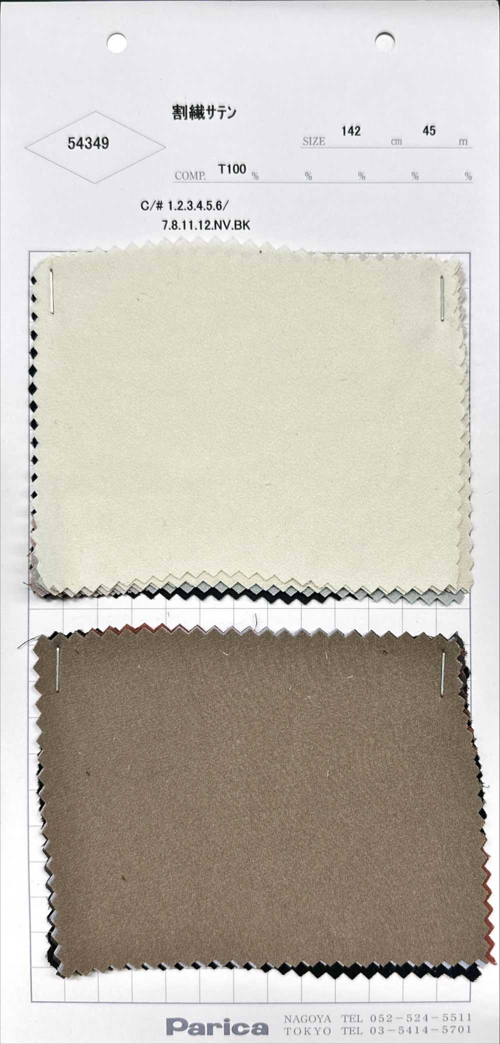 54349 Gespaltener Satin[Textilgewebe] Parika