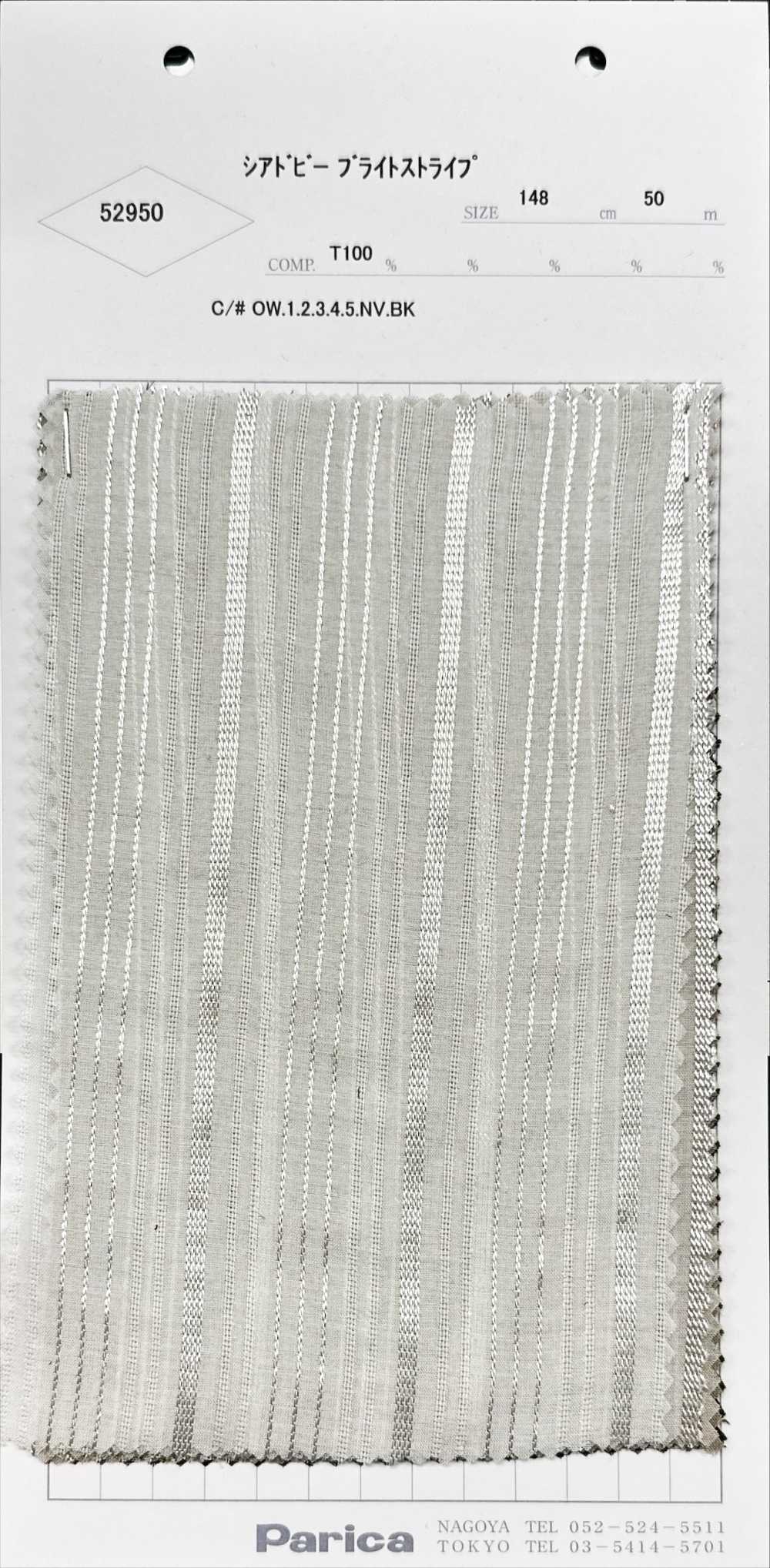 52950 Geschorener Dobby Heller Streifen[Textilgewebe] Parika