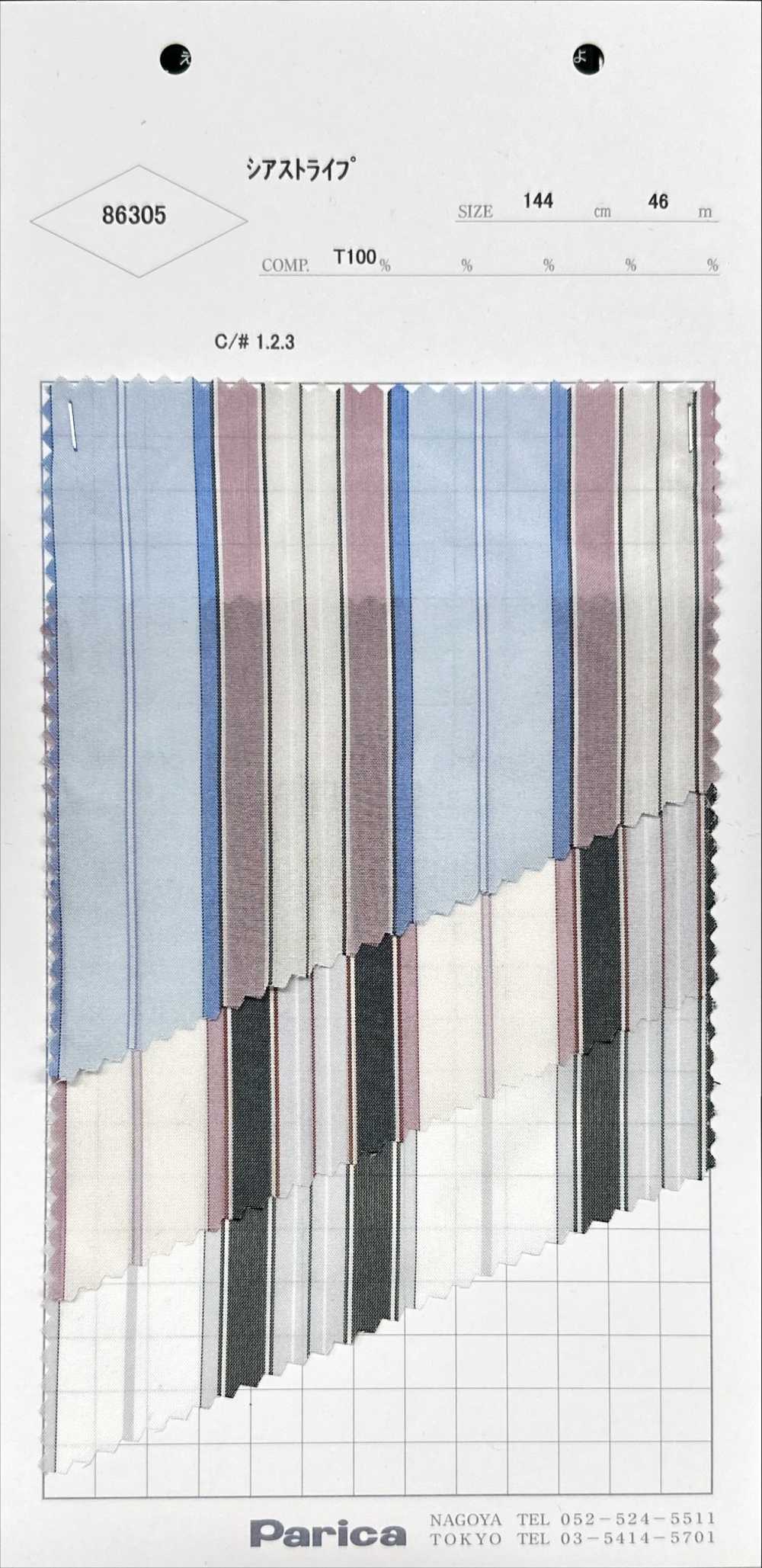 86305 Transparente Streifen[Textilgewebe] Parika