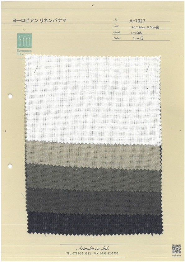 A-7027 Europäisches Leinen Panama[Textilgewebe] ARINOBE