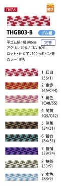 THGB03-B Elastisches Gurtband Im Japanischen Stil, Schachbrettmuster, 6 Mm[Gummiband] Cordon