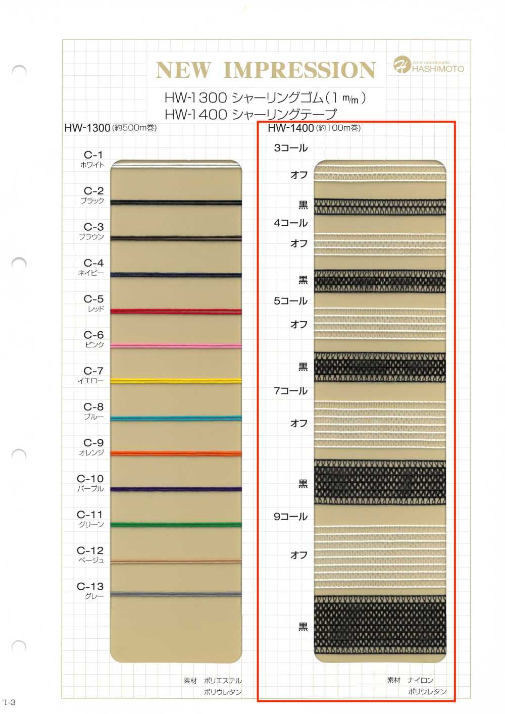 HW-1400 Raffband[Gummiband] Kein Name