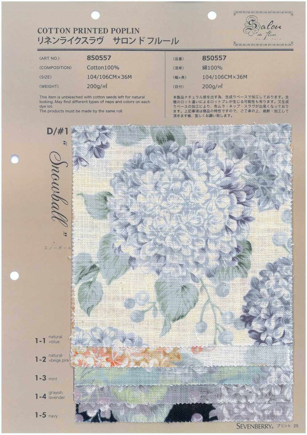 850557 Leinenartiger Slav Salon De Fleur Schneeball[Textilgewebe] VANCET
