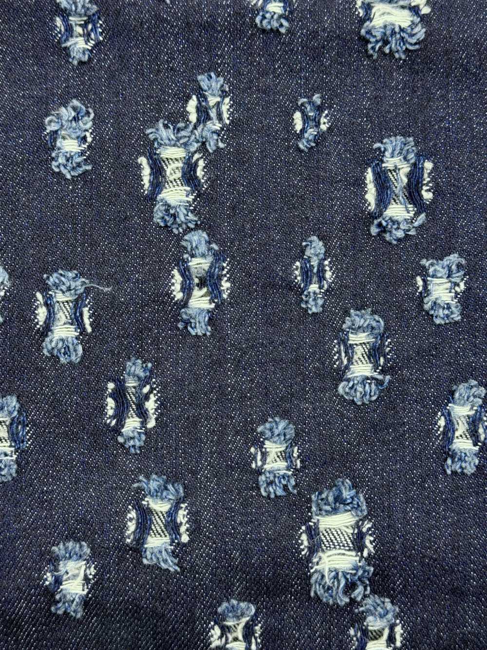 WALA-30ID Waracut Denim Mit Zufälligem Quadratmuster[Textilgewebe] DUCK TEXTILE