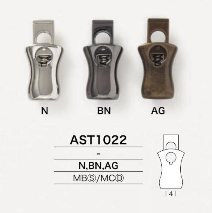 AST1022 Messing-Feder-/Druckguss-Rundkordelstopper[Schnallen und Ringe] IRIS