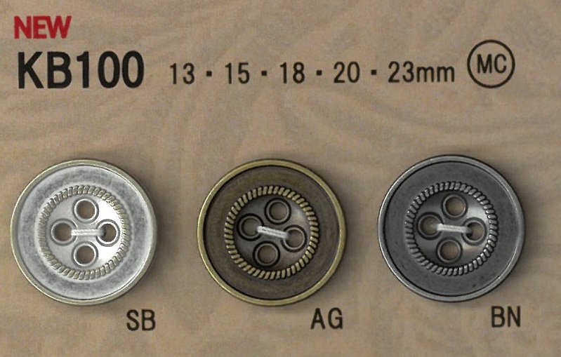 KB100 Metallknöpfe Im Vintage-Stil Mit Rand.[Taste] DAIYA BUTTON(DAIYA BUTTON)