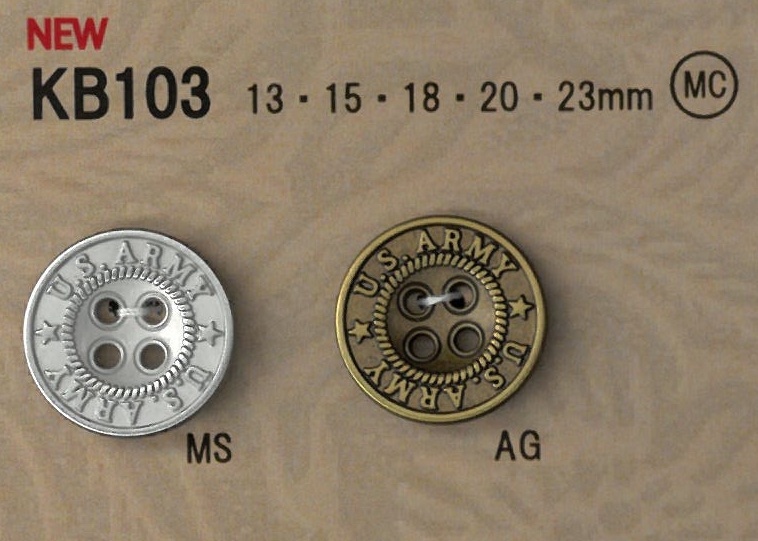 KB103 Metallknöpfe Im Vintage-Stil Mit Rand.[Taste] DAIYA BUTTON(DAIYA BUTTON)