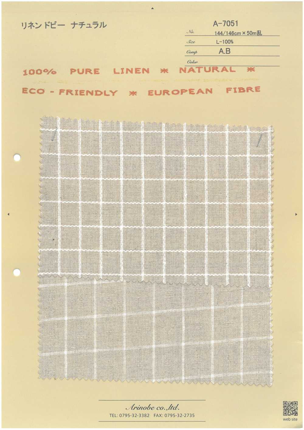 A-7051 Leinen Dobby Natur[Textilgewebe] ARINOBE
