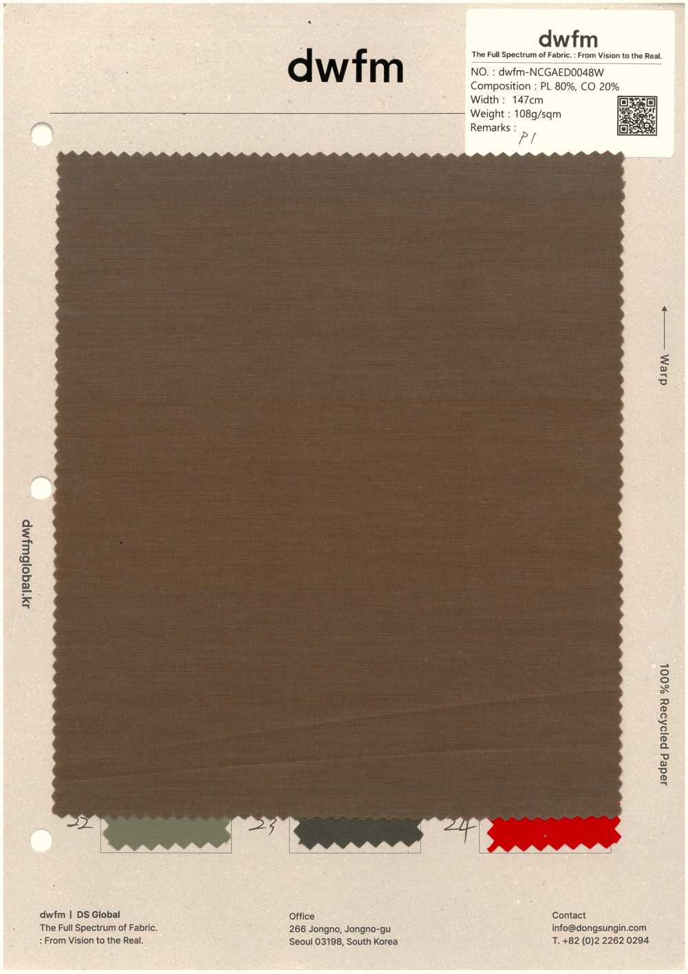 DWFM-NCGAED0048W Knitterfreier, Hochgewebter Stoff[Textilgewebe]