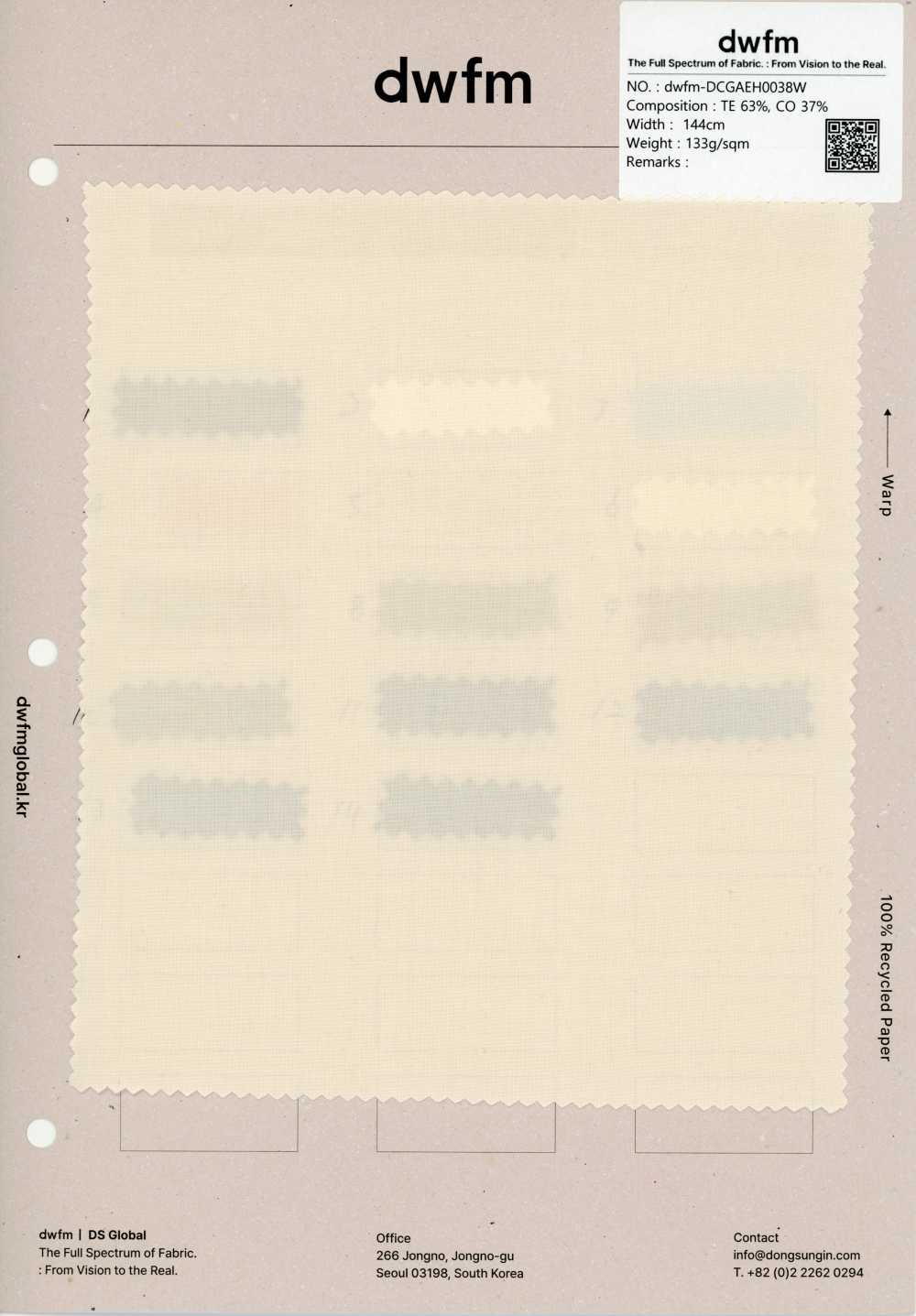 DWFM-DCGAEH0038W Tencel™ Baumwoll-Batist[Textilgewebe]