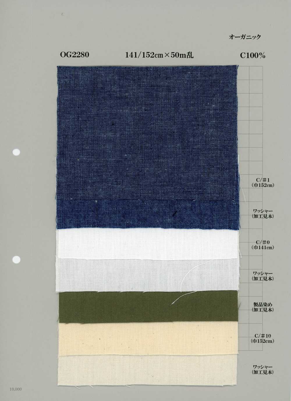 OG2280 Bio-Baumwoll-Denim 5 Oz[Textil / Stoff] Yoshiwa Textile