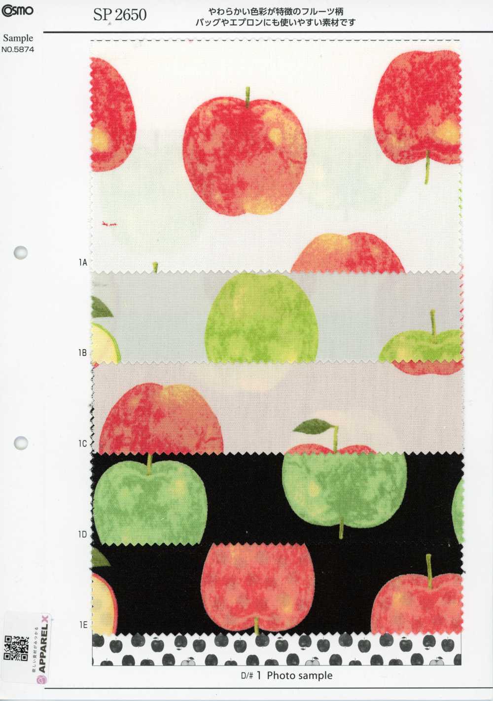 SP2650 Fruits Garden Oxford (Rolle)[Textilien / Stoffe] COSMO TEXTILE