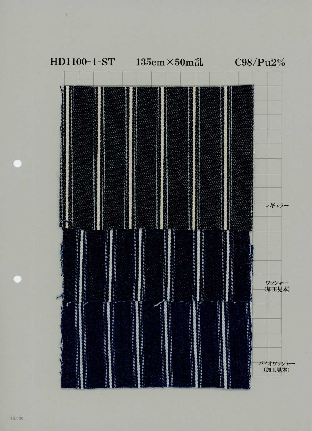 HD1100-1-ST 9 Oz Baumwoll-Denim[Textil / Stoff] Yoshiwa Textile