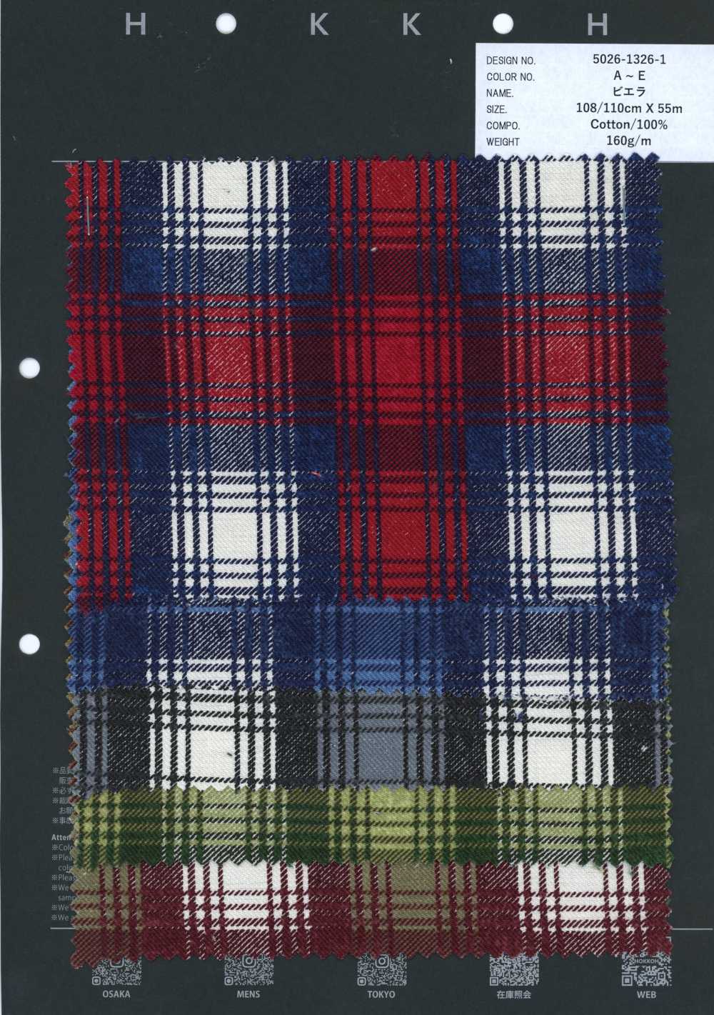 5026-1326-1 Viyella Bedrucktes Karomuster[Textilien / Stoffe] HOKKOH